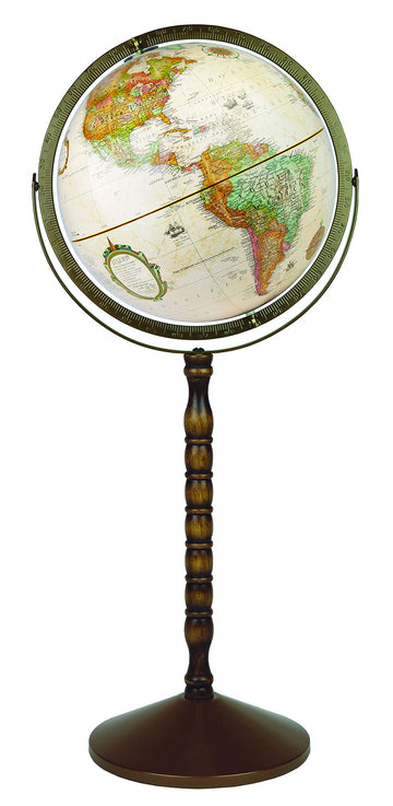 Replogle Treasury 12' Floor And Desktop Geographic Convertible Globe (Antique)