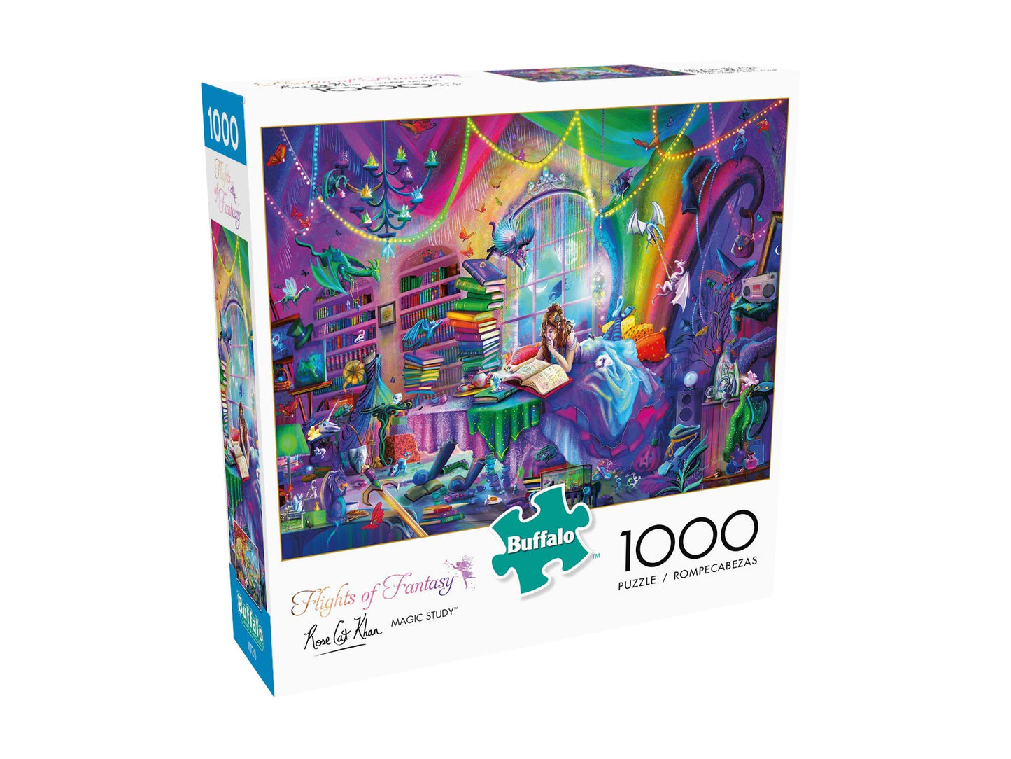 Buffalo Games 1000 Piece Jigsaw Puzzle - Flights of Fantasy - Magic Study - Large - Multicolor - Model 12112 - Paper Material