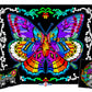 Stuff2Color Geo Butterfly - Fuzzy Coloring Poster - Includes 3 Designs to Color (1 Large, 2 Small) - for Kids, Toddlers, Kids, T