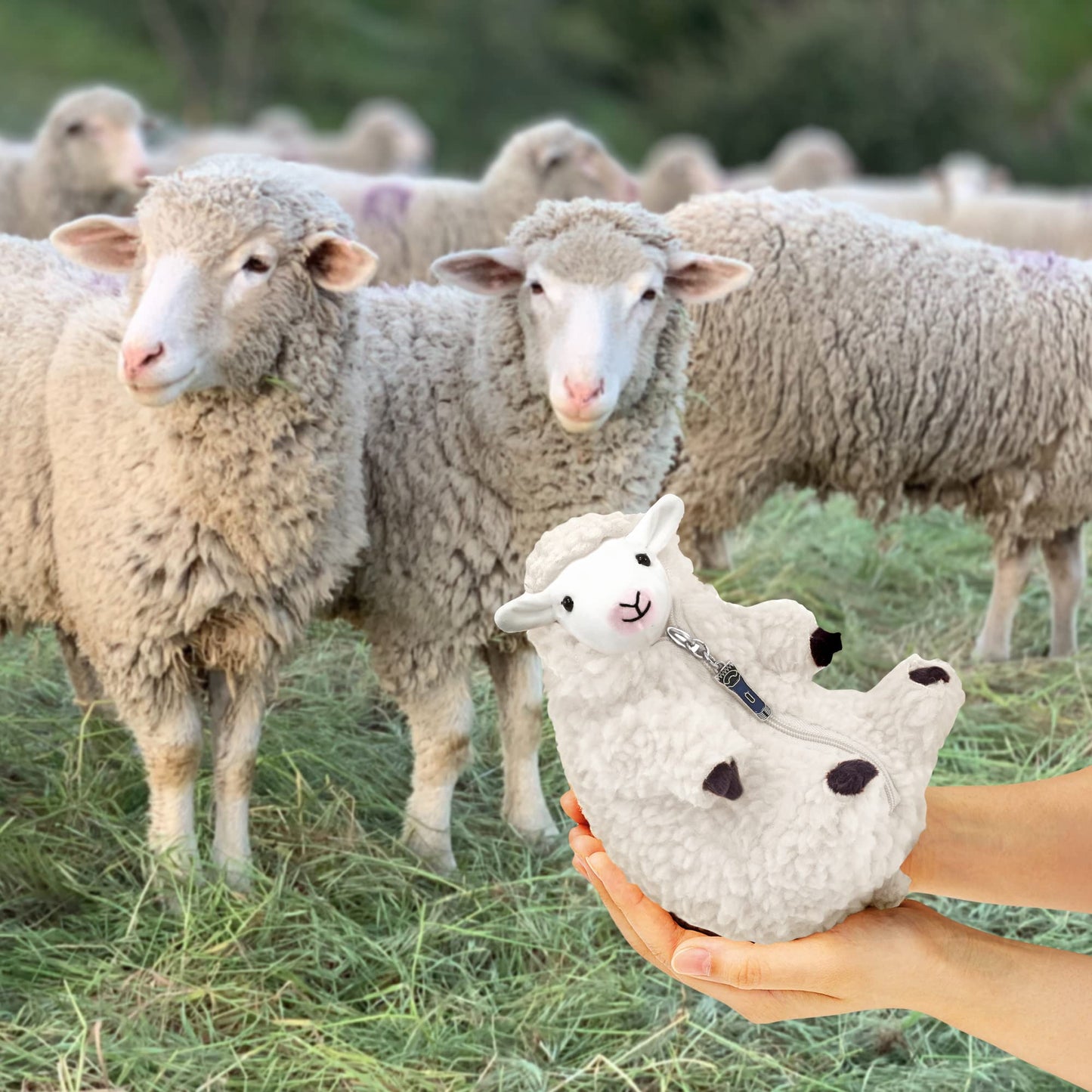 AGRIMONY Cute White Shaved Sheep Plush Toy - Small Kawaii Lamb Stuffed Animal for Kids, Teens & Women - Perfect Gift for Valentine's Day & Easter