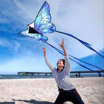Kaiciuss Butterfly Kite For Kids & Adults, Single Line For Beach Trip, Easy To Assemble For Kids And Beginners, Flying Butterfly Design For Children, It Comes With 300 Ft String Line Handle