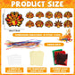 30 Sets Fall Thanksgiving Suncatchers Craft Kit DIY Turkey Window Stained Glass Effect Paper Thankful Autumn Home School Classro