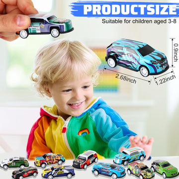 Jenaai 100 Pcs Mini Pull Back Cars Toy Cars Bulk Pull Back Cars Party Favors Die Cast Race Car For Boys Girls Christmas Party Fa