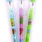 TINYMILLS 24 Pcs Monsters Multi Point Pencils Stackable Pencil with Eraser for Halloween Monster Party Favor Prize Carnival Good