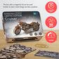 WOODEN.CITY Engineering DIY Wooden Model to Built - Model Car Kits - enhanced 3D Wooden Puzzles for mature-themeds - Detailed Model Kits for Enthusiasts and Collectors (Cruiser V-Twin 3D Motorcycle)