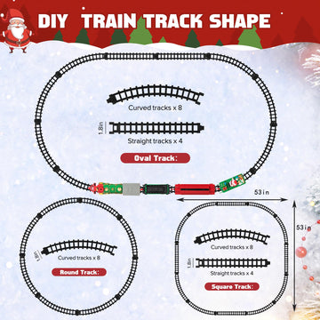 Christmas Train Set For Kids, Train Set With Sound, Lights, And Smoke Effects, With Decorative Christmas Card, Fun Train Toys Fo