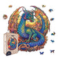 Dragon Wooden Puzzles For Adults Kids, Unique Animal Shaped Cool Wooden Jigsaw Puzzles, Premium Box Wood Cut Puzzles For Teens,