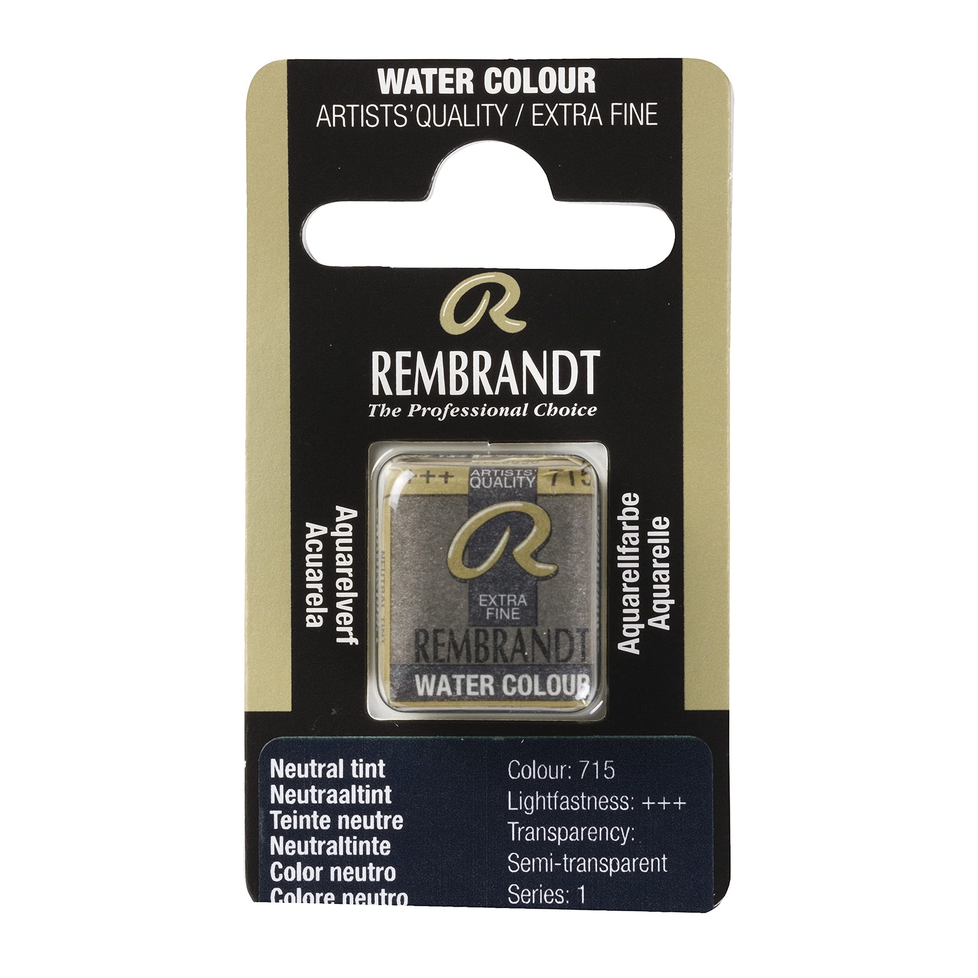 Rembrandt Watercolour Pan Neutral tint 715 (05867151)