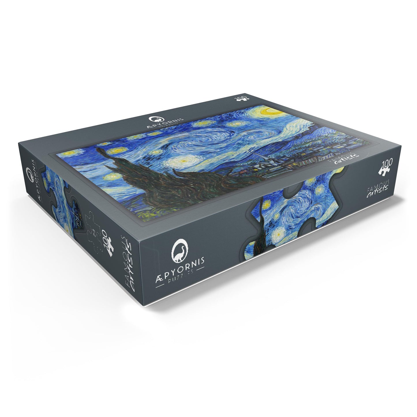 MyPuzzle The Starry Night 1889 by Vincent Van Gogh - enhanced 100 Piece Jigsaw Puzzle for mature-themeds