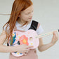 Tinkertar - Pink Floral Acoustic Guitar - The Easiest Way To Start And Learn Guitar - 1 Stringed Toy Instrument For Kids Perfect