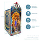 Kisoy Book Nook Kit, 3D Wooden Puzzle Booknook Build Bookshelf Decor, DIY Miniature House Kit for Adults and Teens, Mini House A