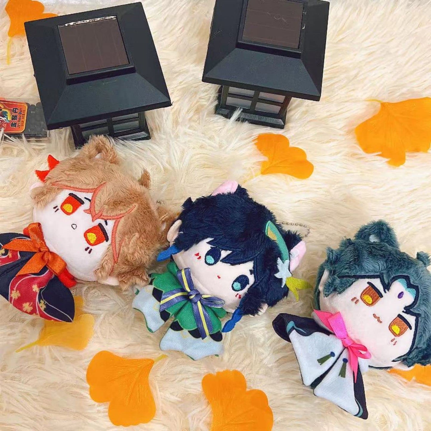 Genshin Impact Plush Toys Venti Zhongli Kazuha Xiao Plush Toy, Keychain Anime Figure Soft Stuffed Gift For Game Fans(Zhongli)