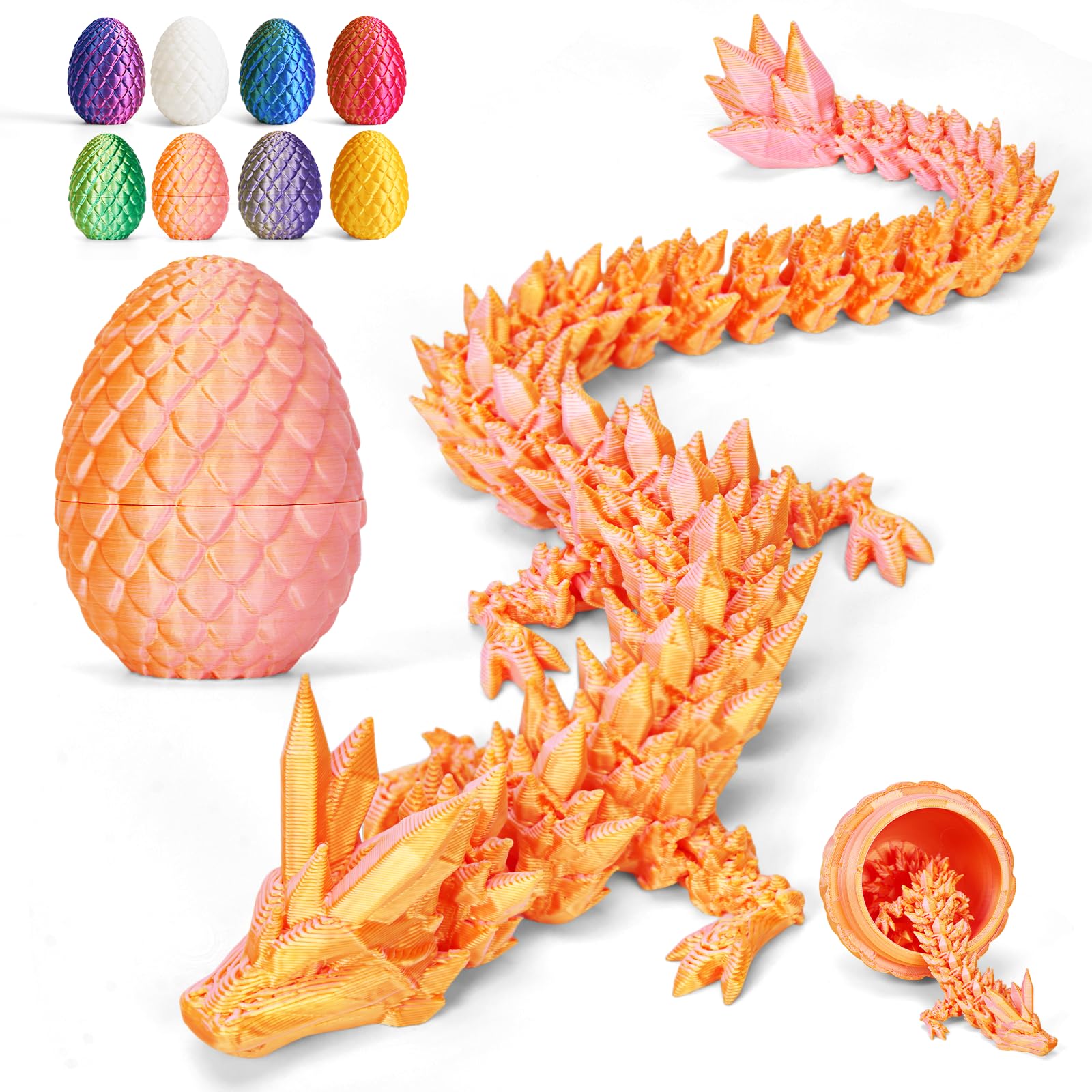 ?2025 Updated? 12 3D Printed Dragon Egg  Cool 3D Printed Crystalynx Dragon Egg  3-d Fidget Dragons for 5-7 4-6 8-12 Year Old Boys Kid Girls Teen mature-themed  Christmes Ornaments & Stocking Stuffers