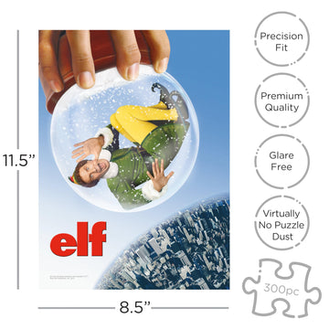 Aquarius Elf Vuzzle (300 Piece Jigsaw Puzzle) - Glare Free - Precision Fit - Officially Licensed Elf Merchandise & Collectibles - 8.5 X 11.5 Inches