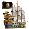 JMBricklayer Pirate Ship Building Set - Large 2830-Piece Gold Plastic Model 40103 for Adults, Stunning Tiered Design, Perfect Gift