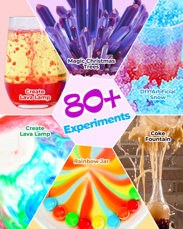 80+ Science Experiment Kit For Kids Ages 5-6-7-8, Stem Learning And Educational Toys, First Science Kit For Boys Girl Birthday G