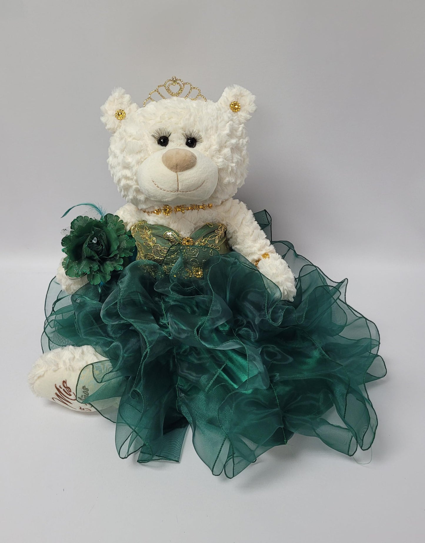 Kinnex Collections Since 1997 20' Quince Anos Quinceanera Last Doll Teddy Bear With Dress (Centerpiece) ~ Arc16831-33R (Emerald Green)