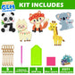 Labeol GEM Art Kit for Kids - 5D Diamond Art Keychains - Ages 8-12 - Canvas - Animal Design