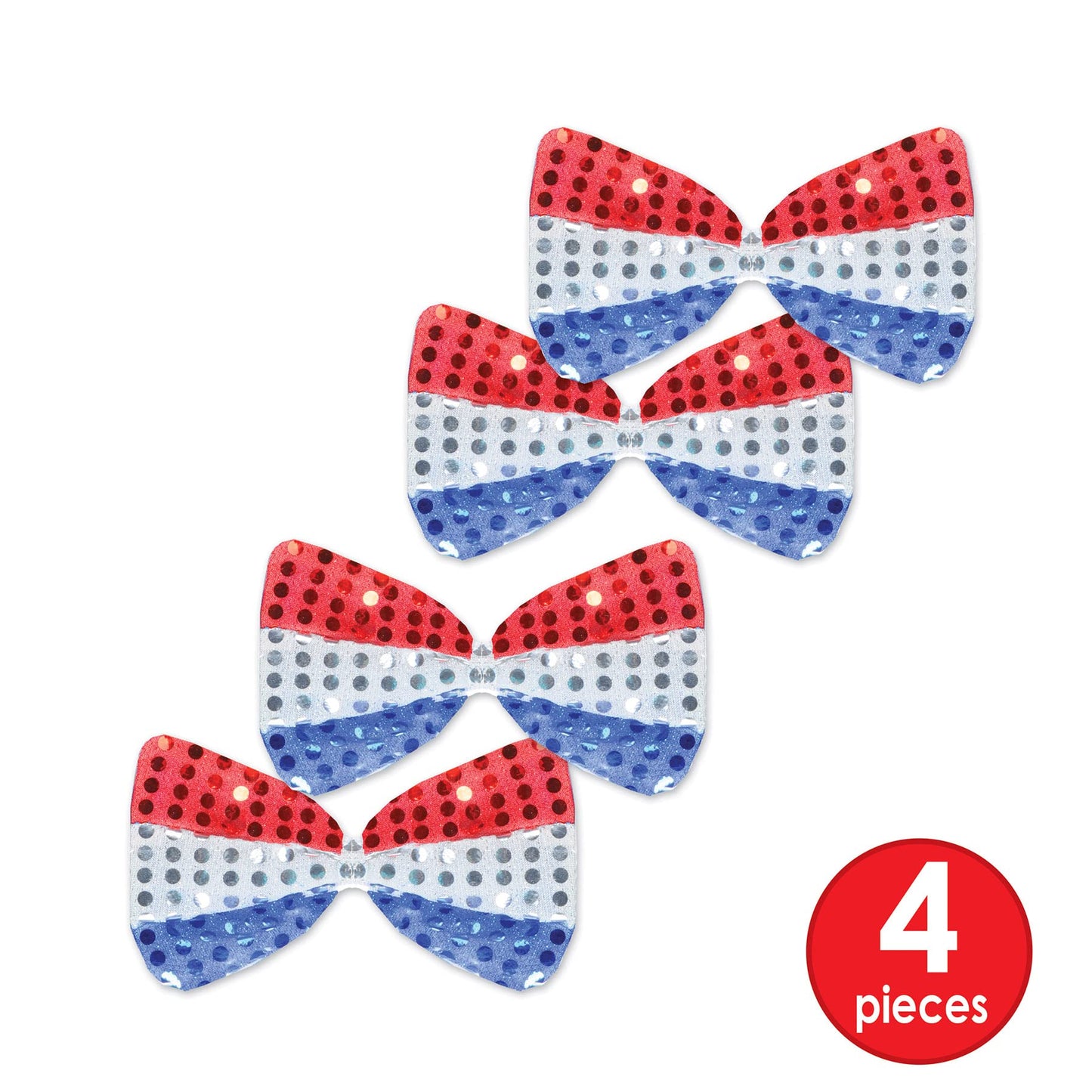 Beistle Glitz N Gleam Bow Tie Pack of 4