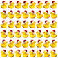 Eomtur 50Pcs Miniature Cute Cap Duck Exquisite Mini Duck Figures Small Rubber Ducks For Reunion Decoration Birthday Bath Cake Ornament (Yellow)