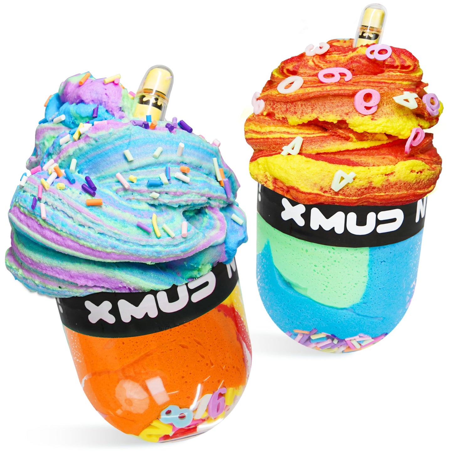 X MUD The Ice Cream enhanced Cloud Slime  Slime for Kids  Slime Toys & Party Favors  Super Soft Sludge Toy (Rainbow Cake)