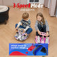 21.6V Electric Wiggle Car With Pedal And Pull Rope, 4 In 1 Swing Ride On Toy, Lithium Rechargeable Battery, 3 Speed, 100+ Lights