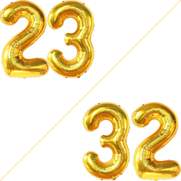 Katchon, Gold 23 Balloon Numbers - Big, 40 Inch | 23 Gold Balloons For 23 Birthday Decorations For Men | 23 Birthday Decorations | 23 Balloon Numbers For 23Rd Birthday Decorations For Men