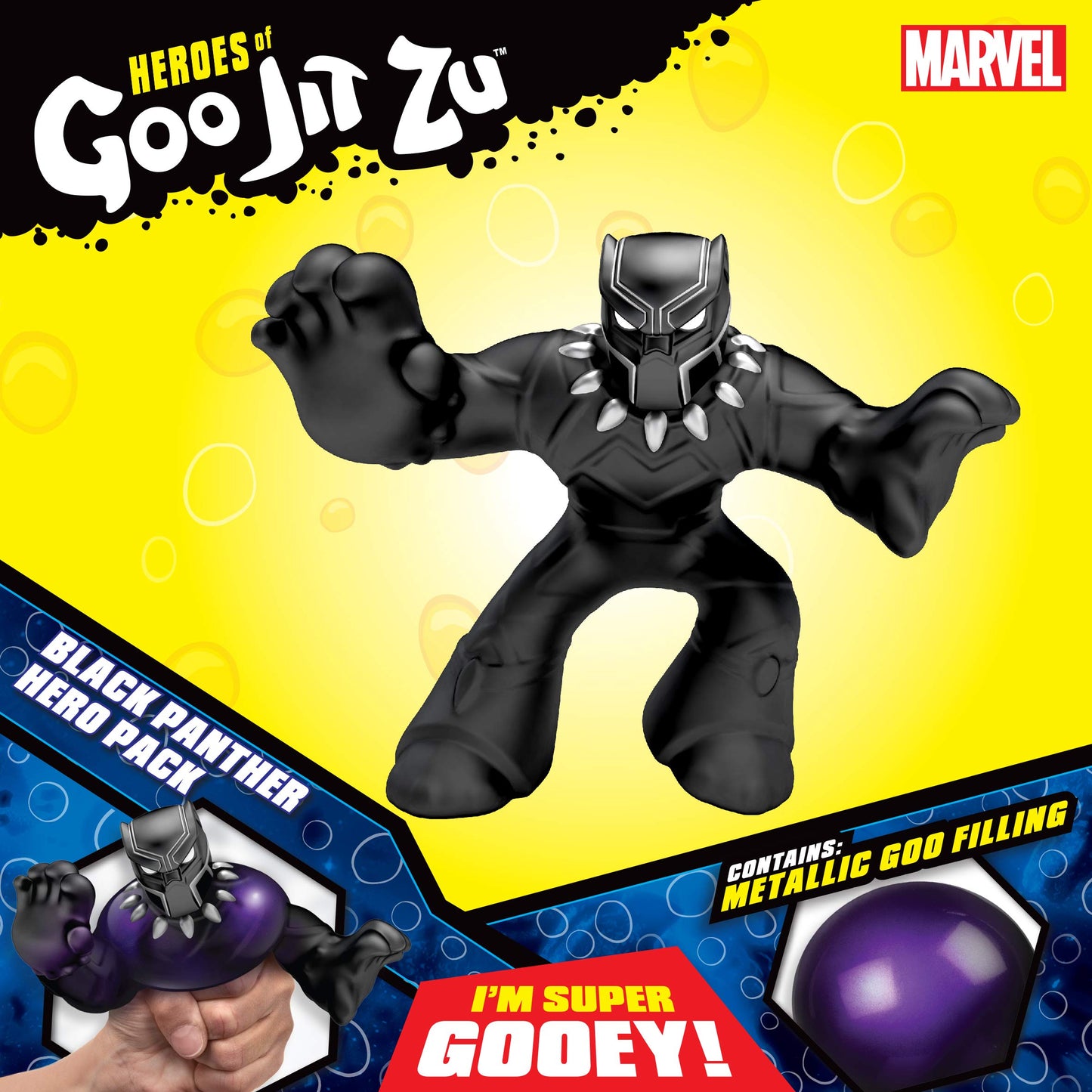 Heroes Of Goo Jit Zu Licensed Marvel Hero Pack - Black Panther, Multicolor, 41099