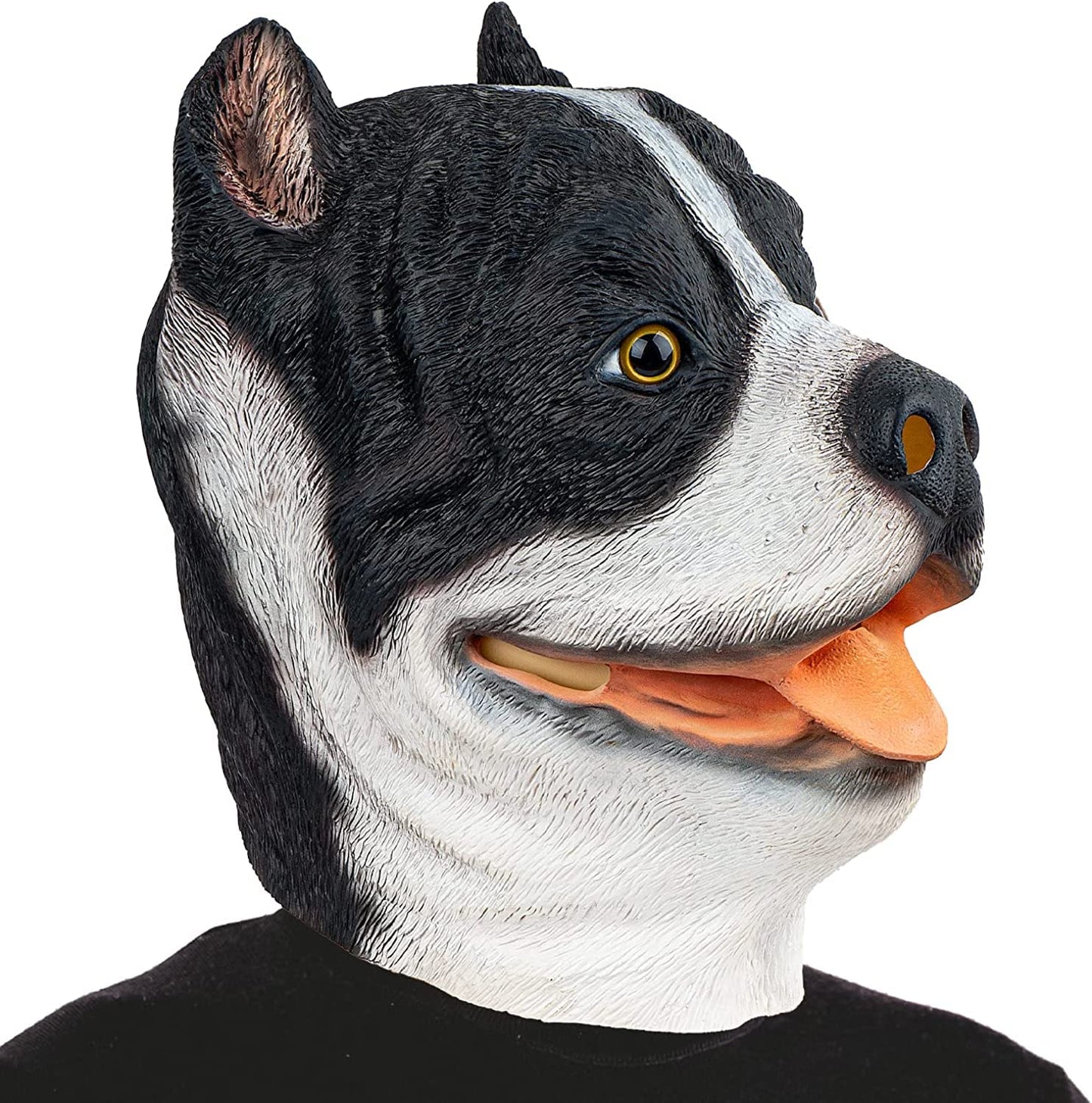PartyHop Pitbull Dog Mask Animal Latex Full Head Mask Fancy Dress for Halloween Costume Party