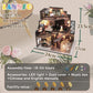 Lannso DIY Dollhouse Miniature Kit with Music Box, Wooden, 24x17x23.5 cm, M2132, Dust Proof Cover, Ideal for Adult Gifts