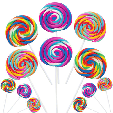 Birthday Popper 12 Pcs Scented Candy Erasers for Kids as Birthday Return Gifts | Colorful Realistic Lollipop Pencil Erasers for 