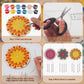 HOTPLACY 24 Sets Mandala Wind Chimes Craft Kit for Kids, DIY Colorful Small Ornaments, MFL103