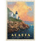 Mypuzzle Acadia National Park: Lighthouse, Vintage Poster - Premium 500 Piece Jigsaw Puzzle For Adults
