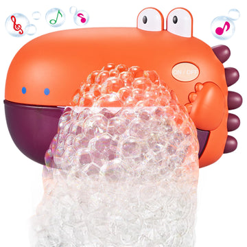 Grechi Dinosaur Bath Toys For Toddlers, Automatic Bubble Machine With 12 Childrens Songs, Baby Bathtub Toys For Kids Age 1-3 5-7