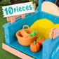 Honey Bee Acres Buzzby Farm Truck Vehicle Set, 10 Pieces, Plastic, Multi, Ages 3+ - Fun Miniature Doll Playset, Model 320913
