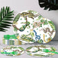 Reptile Snake Birthday Party Decorations - 96 PCS Snake Plates and Napkins Party Supplies Jungle Wildlife Wilderness Reptile Sna