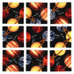 B.Dazzle Scramble Squares Planets 9-Piece Puzzle - Laminated Cardboard, Engaging Brain Teaser, 4.8x10.4 inches, Black
