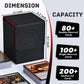 Zlca Card Deck Box For Trading Cards With 2 Dividers, Card Storage Box Fits 100+ Single Sleeved Cards, Pu Leather Card Deck Case Holder For Magic Commander Tcg Ccg (Black&Red,Emperor Dragon)