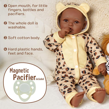 Babeside Black Baby Doll, 17 Inch Large Realistic Soft Body African American Baby Doll Real Life Baby Dolls With Accessories For Kids Age 3+ Girls Gifts & Collection