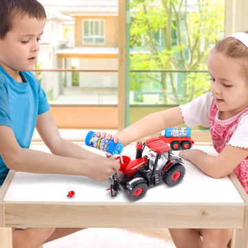 Artcreativity Bump & Go Bubble Blowing Farm Tractor Toy Truck With Lights & Sounds, And Action For Toddlers - Funnel & Bubble Solution Included - Farm Toy Tractor For Boys Girls Ages 1, 2, 3, 4, 5, +