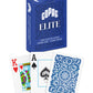 Copag Elite 100% Plastic Playing Cards, Poker Size Jumbo Index Single Deck (Blue)