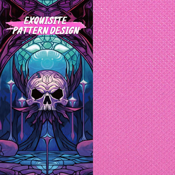 Uaono Deck Box For Mtg Cards, Trading Card Storage Box Holds 120+ Sleeved Commander Deck, Pu Leather Card Box Suits Tcg Magic Cards With 2 Dividers (Purple,Skull)