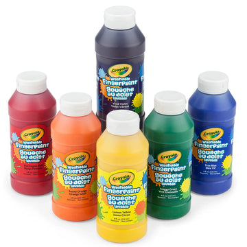 Crayola Washable Finger Paints (6Ct), Toddler Paint Set, Nontoxic Finger Paint For Kids, Arts & Crafts Supplies For Toddlers, Easter Basket Stuffer [Amazon Exclusive]