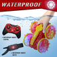 Amphibious RC Car with Lights for Kids 6-12 Year Old Gesture Sensor RC Stunt Cars Boat 4WD 2.4GHz Waterproof Hand Controlled Rem