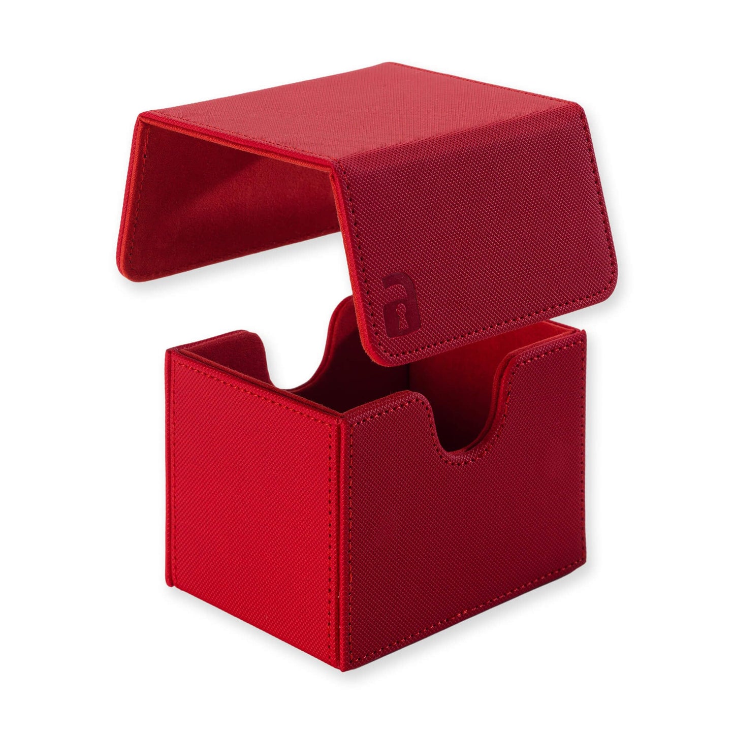 Vault X Trading Card Sideloading Deck Box  100+ sleeved cards  enhanced Exo-Tec Material  Card Holder Storage Box  Detachable Magnetic Lid  for MTG Commander Game  TCG (Red)