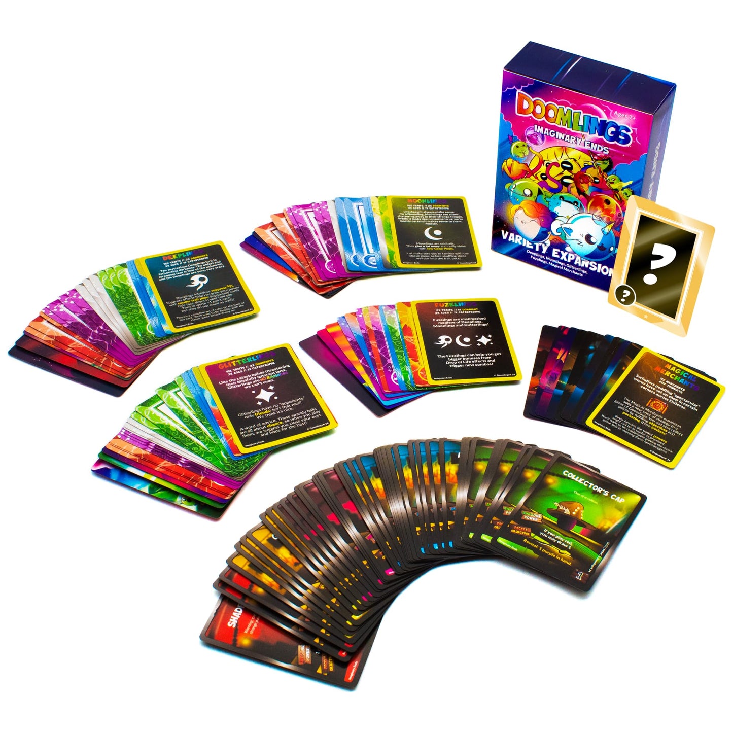 Doomlings Card Game: Imaginary Ends Expansion Pack - 127 Cards, New Traits, 2-6 Players, Ages 10+, Multicolor, Model B0DHLQC6SC