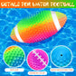 Kxcoftxi Water Football For Pool, 9.5 Inch Summer Pool Football With Rainbow Color For Pool Games, Beach Games, Diving Games, So