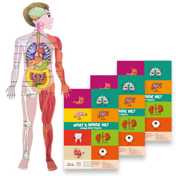 CocoMoco Kids Return Gift Combo Pack for Kids Birthday  Set of 3 Pieces of Human Body Parts Puzzle for Kids for Age 4 to 12 Yea