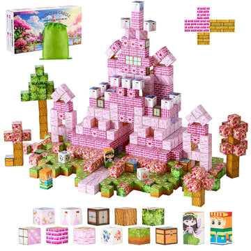 VEVOR Magnetic Blocks, 100 PCS Princess Castle Set, Magnetic Building Cubes for Kids, STEM Montessori Sensory Toys for Christmas