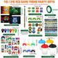 Watersay 218 Pcs Video Game Party Favors Set Includes Drink Cup with Lid Game Card Pencil Sharpener Eraser Stickers Slap Bracele